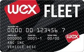 Wex Fleet Card with details in a small size
